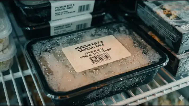 Cold chain linerless label sequence